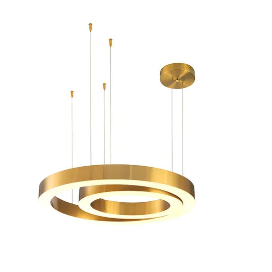 DLSS LIGHTING Simple Chandelier Lighting Design Gold Metal Home Decor LED Pendant Lamp light