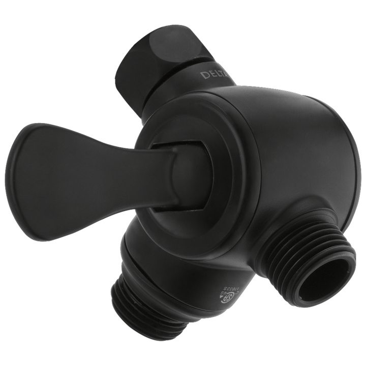 Delta 0.5-in Matte Black Shower Arm with Diverter