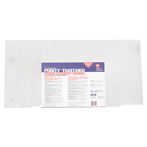 WeatherSide Fiber-Cement Siding - Purity Thatched Shingle w/ Textured Surface - 12 in x 24 in (19 Shingles - Approx 33 Sq Ft) image 4