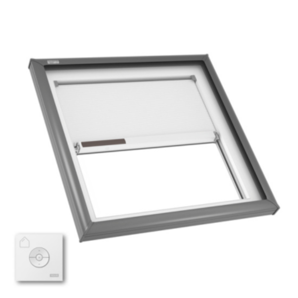 VELUX Fixed Curb Mount Skylight - White Solar Powered Shade image 22