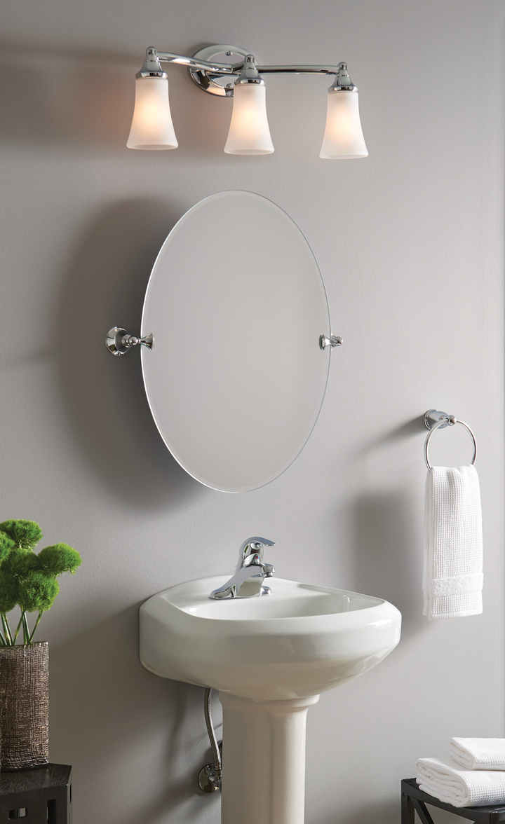 Moen Adler 4 in. Centerset Single-Handle Low-Arc Bathroom Faucet in Chrome (WS84503)