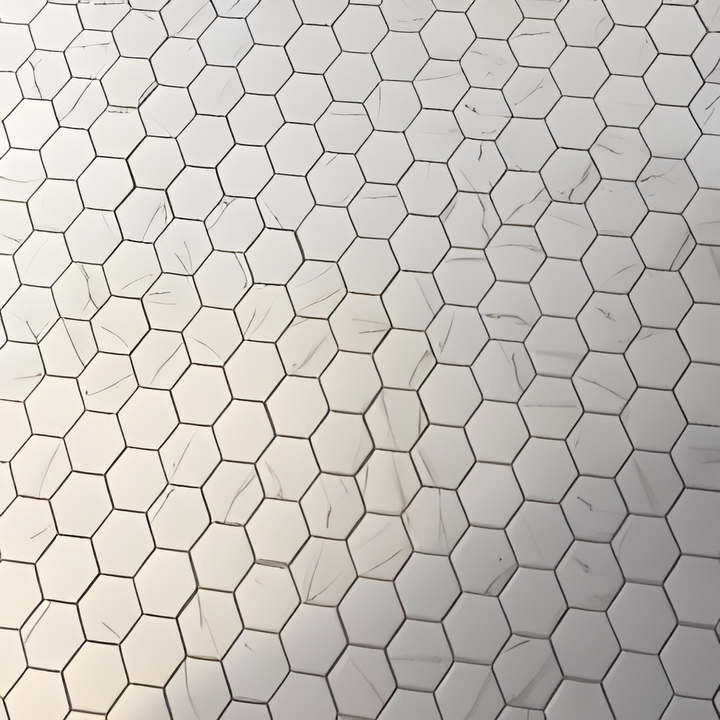 Whisper Valley White 11 in. x 12.625 in. Hexagon Matte Porcelain Wall and Floor Mosaic Tile (14.46 sq. ft./Case)
