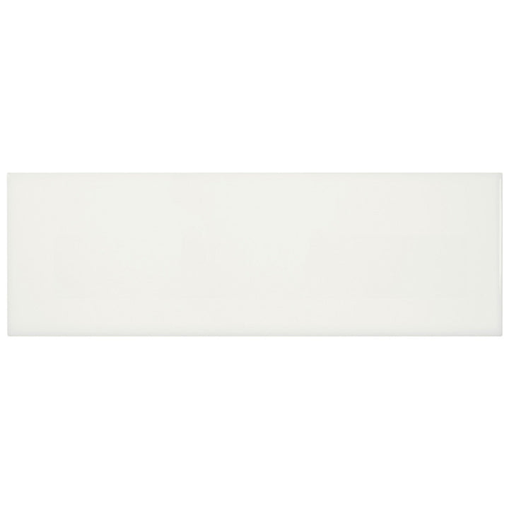 Bond Tile Turbine White Canvas 4x12 Ceramic Tile