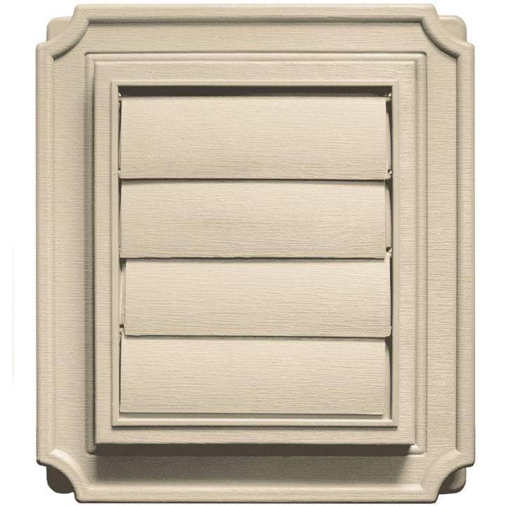 7.875 in. x 7.875 in. #049 Almond Scalloped Exhaust Siding Vent - Super Arbor