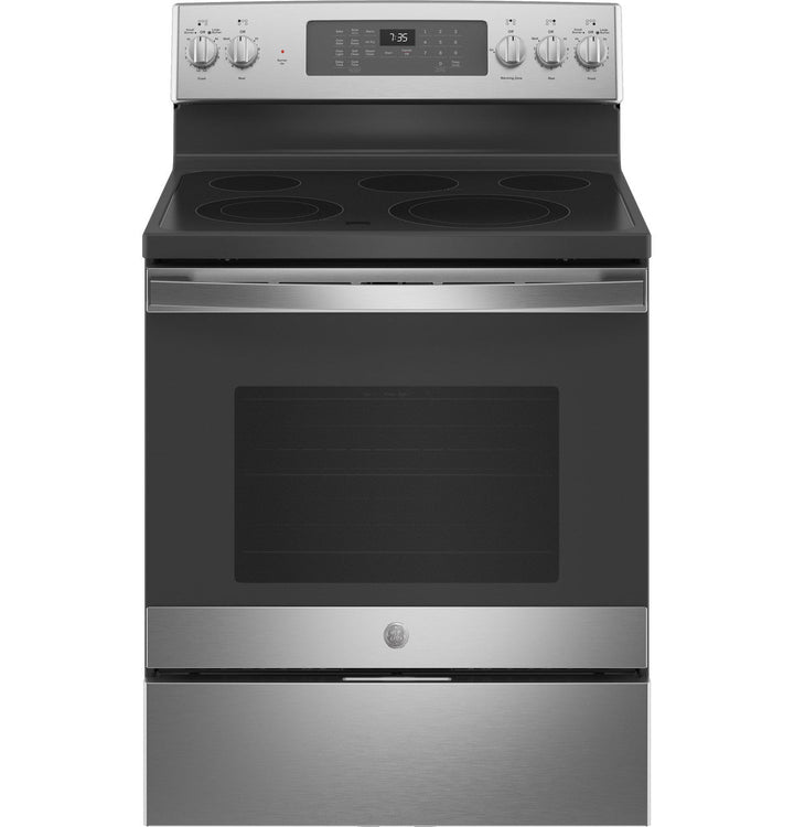 GE 30 in. 5.3 cu. ft. Electric Range with Self-Cleaning Convection Oven and Air Fry in Stainless Steel