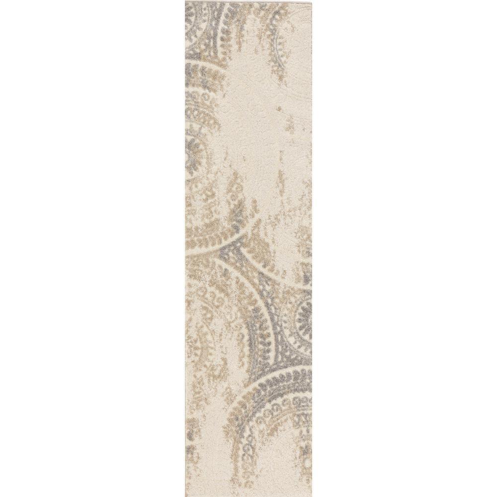 Spiral Gray 7 ft. x 9 ft. Geometric Medallion Area Rug - Super Arbor