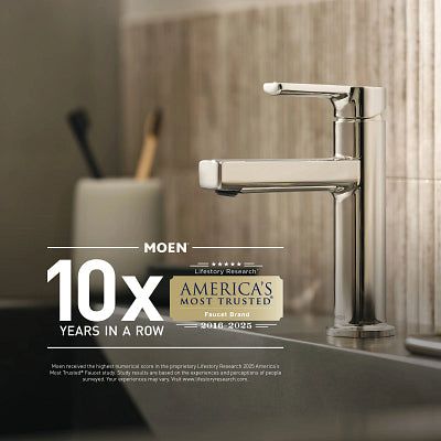 Moen Eva Brushed Nickel 2-handle Widespread WaterSense Bathroom Sink Faucet