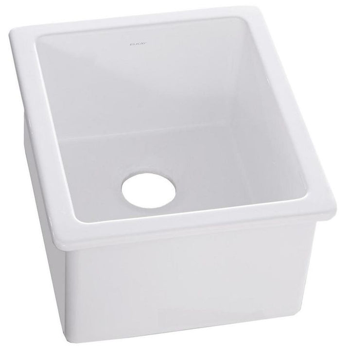 Undermount Fireclay 16 in. Bar Sink in White
