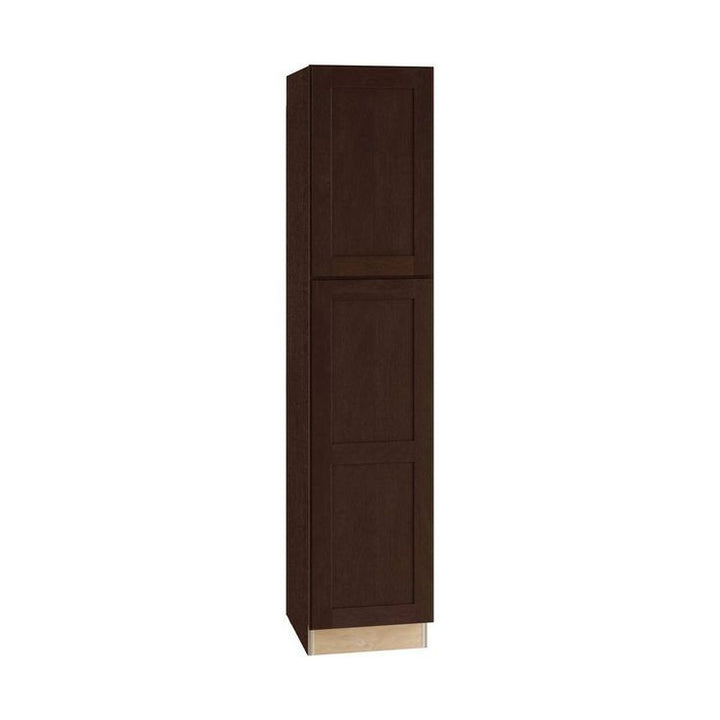 Home Decorators Collection Newport 18 in. W x 24 in. D x 84 in. H Assembled Plywood Pantry Kitchen Cabinet in Manganite with Soft Close LH
