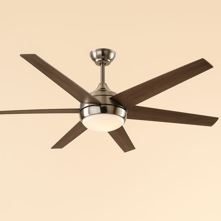 Home Decorators Collection Windward 68-inch Polished Nickel Ceiling Fan with LED Light and Remote