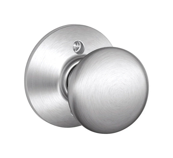 Schlage Satin Chrome Dummy Door Knob, Right or Left Handed