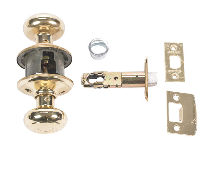 Schlage Georgian Bright Brass Passage Lockset, ANSI Grade 2, 1-3/4 in