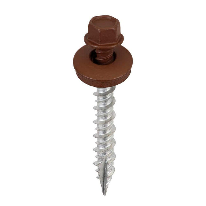 Acorn Hardware #9 x 1-1/2 in Brown Hex Metal-to-Wood Screws (250-Pack)