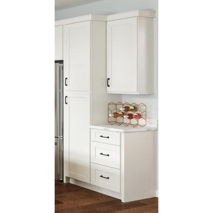 allen + roth Aveley 24-in W x 34.5-in H x 24-in D Linen Maple Drawer Base Semi-Custom Cabinet