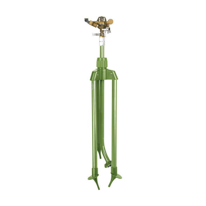 1390 sq. ft. Heavy-Duty Brass Impulse Sprinkler with Metal Tripod - Super Arbor