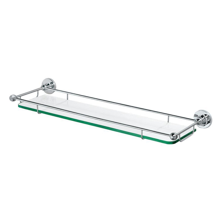 6 in. L x 2.2 in. H x 22 in. W Premier Railing Bathroom Shelf in Chrome - Super Arbor