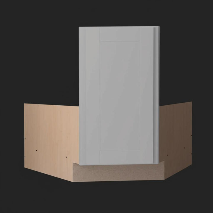 Hampton Bay Shaker Dove Gray Corner Sink Base Kitchen Cabinet