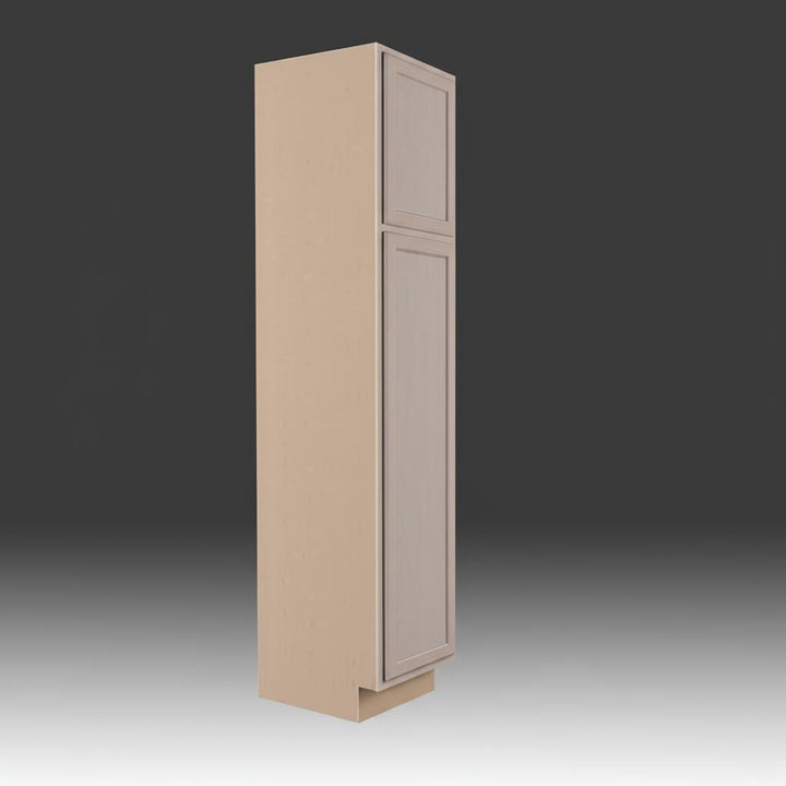 Hampton Bay 18 in. W x 24 in. D x 84 in. H Assembled Pantry Kitchen Cabinet in Unfinished with Recessed Panel