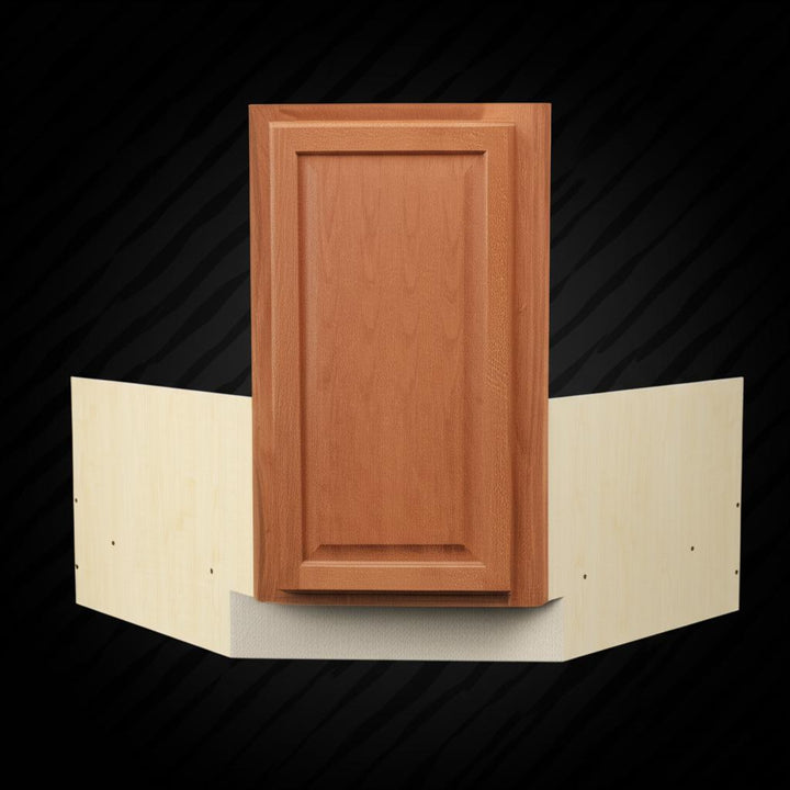 Hampton Bay Hampton 36 in. Corner Sink Base Kitchen Cabinet in Medium Oak
