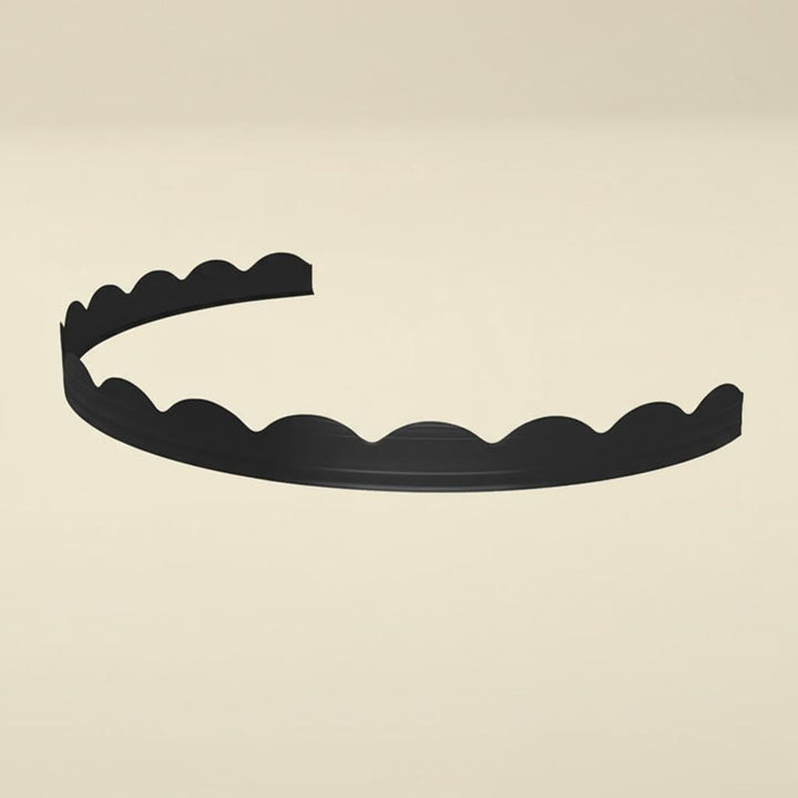 Vigoro 40 ft. Scalloped No-Dig Landscape Edging Kit, Black, Flexible Recycled Plastic