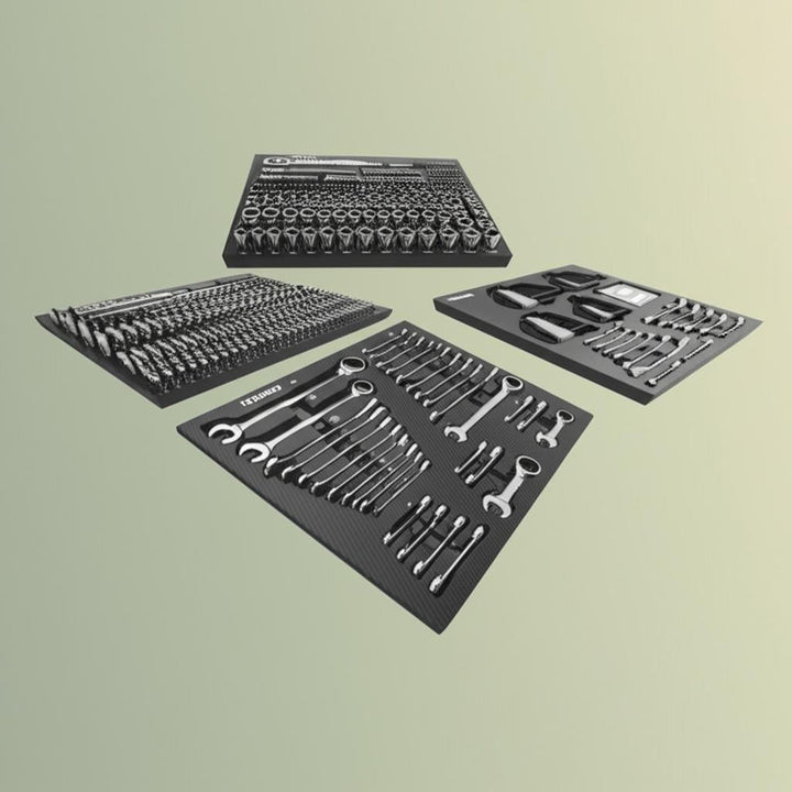 Husky 320-Piece Mechanics Tool Set in EVA Trays – Chrome, SAE & Metric, Lifetime Warranty