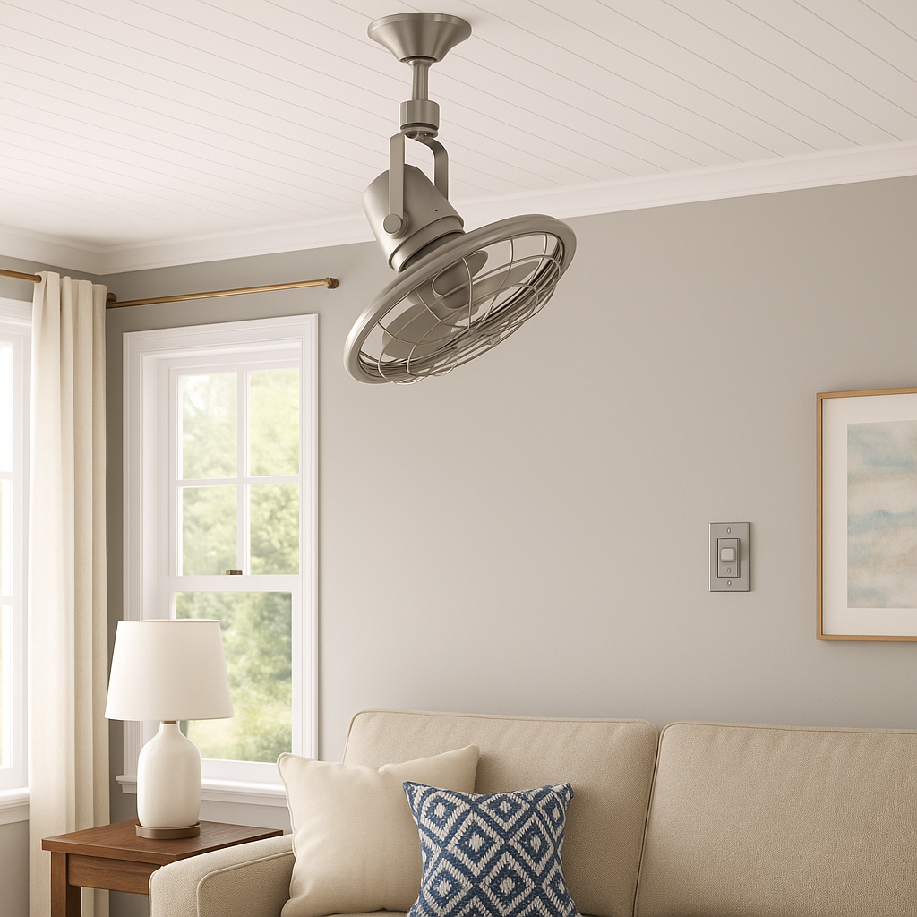 Home Decorators Collection Bentley II 18 in. Oscillating Brushed Nickel Ceiling Fan