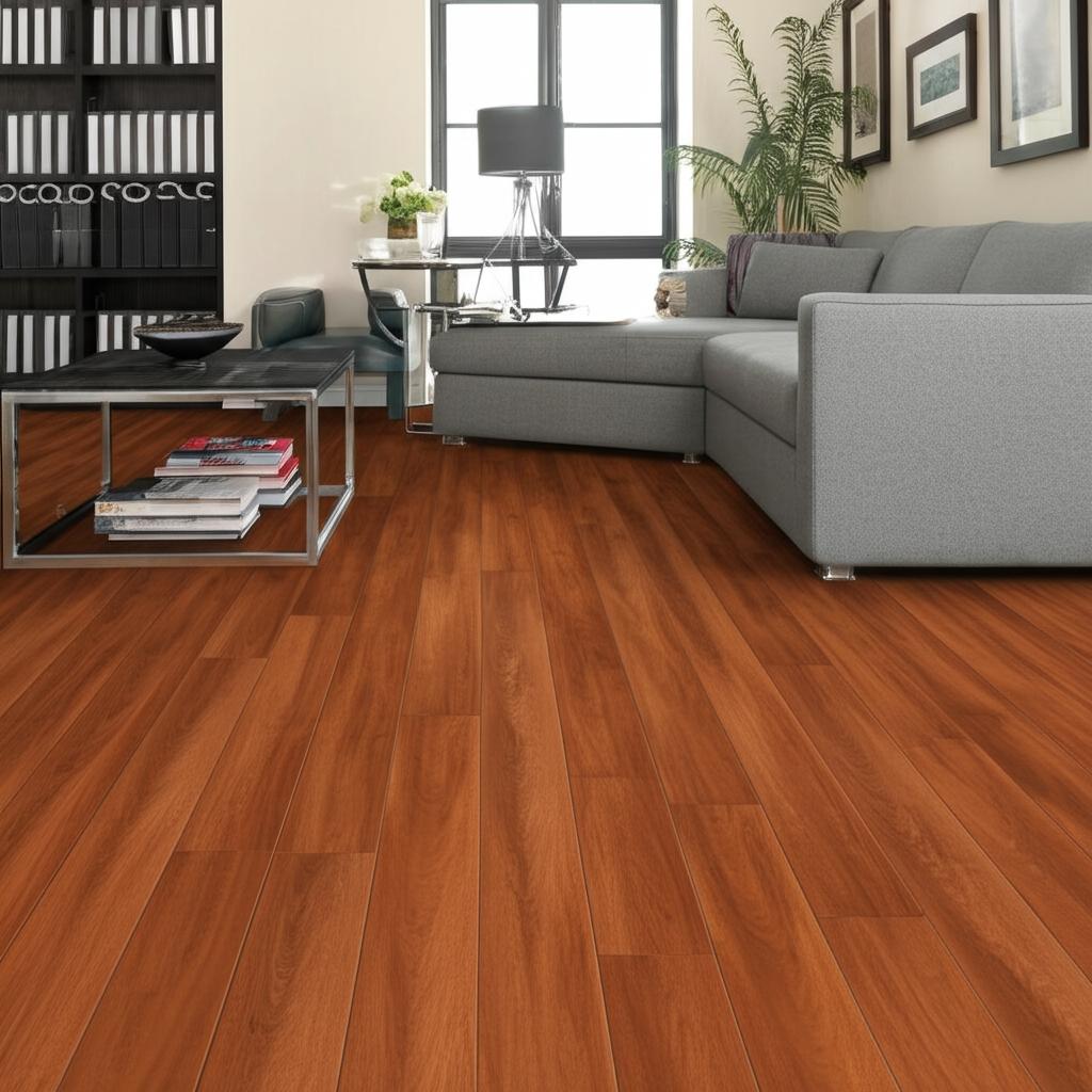 Home Decorators Collection High Gloss Jatoba Laminate Flooring - 8 mm Thick