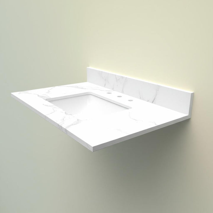 Home Decorators Collection Calacatta White Engineered Marble Vanity Top