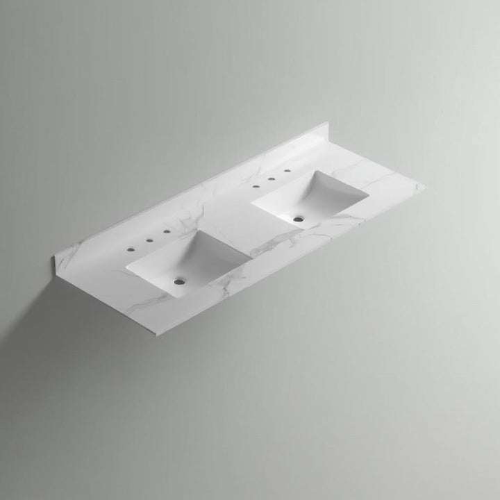 Home Decorators Collection 73-inch Double Sink Vanity Top in Calacatta White