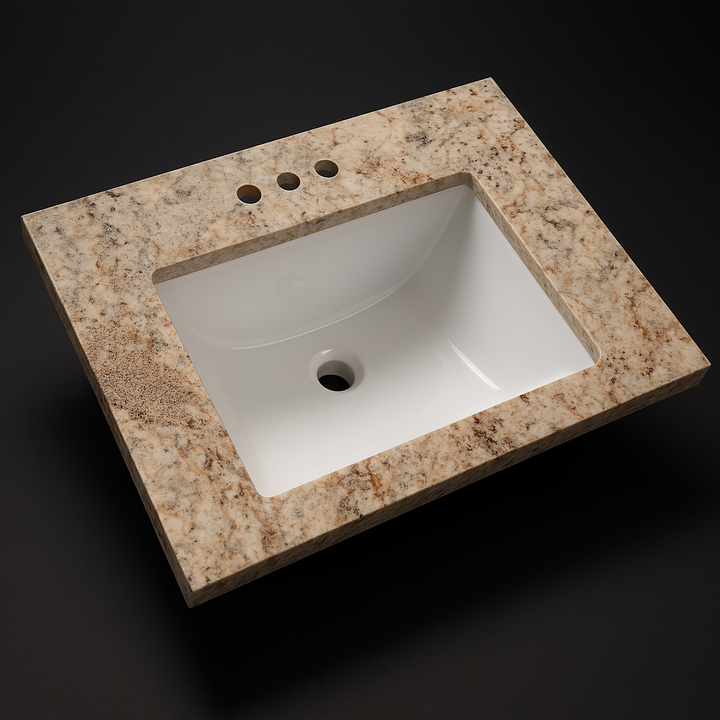Home Decorators Collection 31-inch Rustic Gold Vanity Top with White Sink