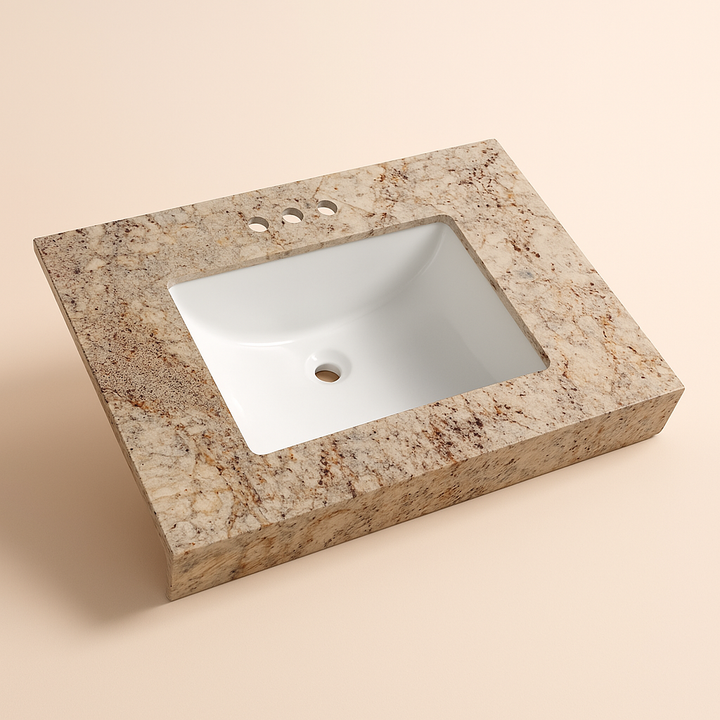 Home Decorators Collection 31-inch Stone Effects Vanity Top in Cold Fusion with White Sink