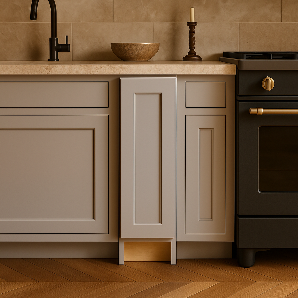 Hampton Bay Avondale 9 in. W x 24 in. D x 34.5 in. H Ready to Assemble Plywood Shaker Base Kitchen Cabinet in Dove Gray