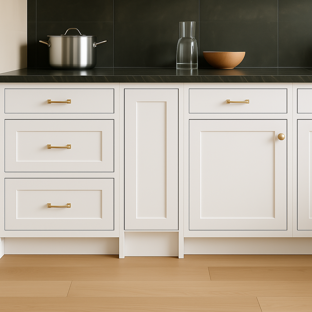 MILL'S PRIDE Richmond Verona White Plywood Shaker Ready to Assemble Base Kitchen Cabinet, Soft Close, 9 in W x 24 in D x 34.5 in H