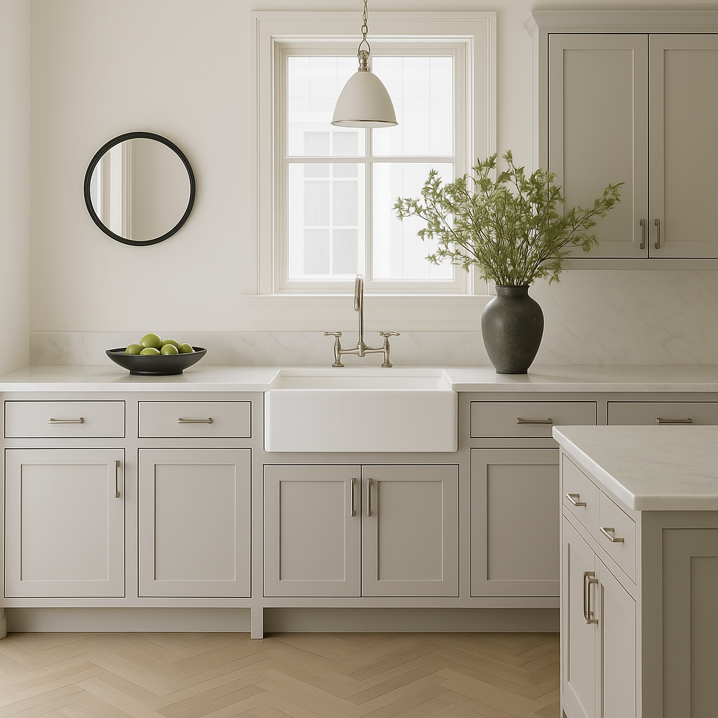 Hampton Bay Avondale 18 in. W x 24 in. D x 34.5 in. H Ready to Assemble Plywood Shaker Base Kitchen Cabinet in Dove Gray