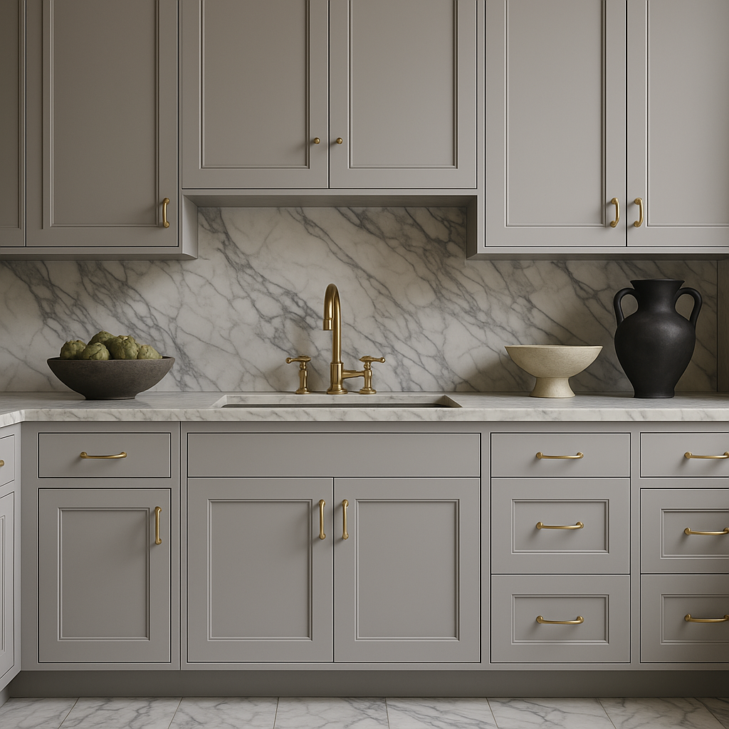 Hampton Bay Avondale 36" Shaker Sink Base Cabinet in Dove Gray