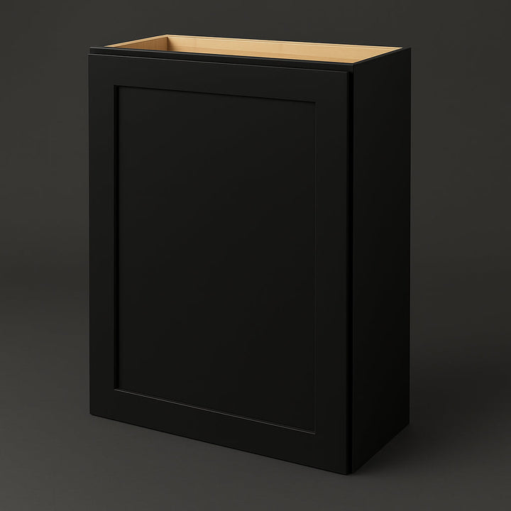 Hampton Bay Avondale 24 in. Raven Black Shaker Wall Kitchen Cabinet