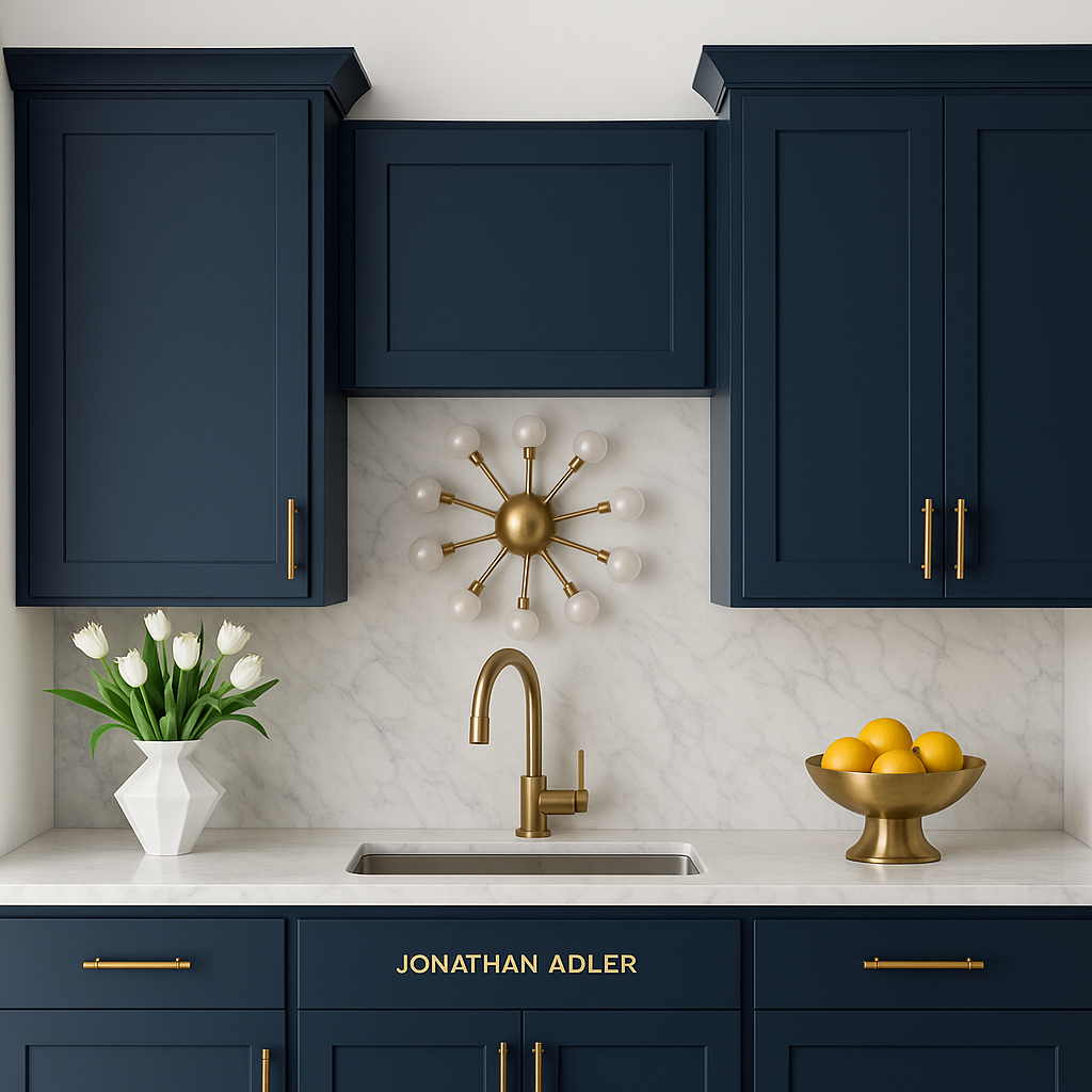 Hampton Bay Avondale Ink Blue Shaker Wall Kitchen Cabinet - 24x12x42