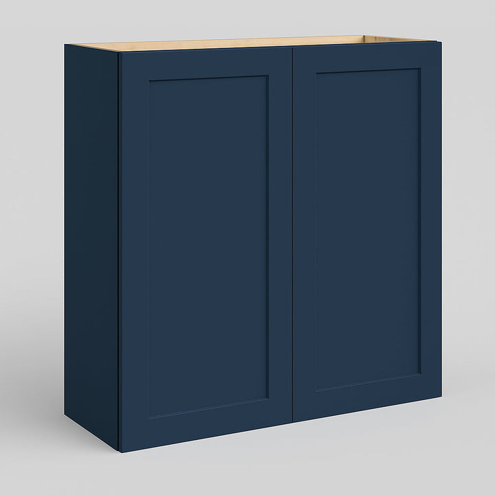 Hampton Bay Ink Blue Shaker Wall Kitchen Cabinet - 36 in. W x 12 in. D x 36 in. H
