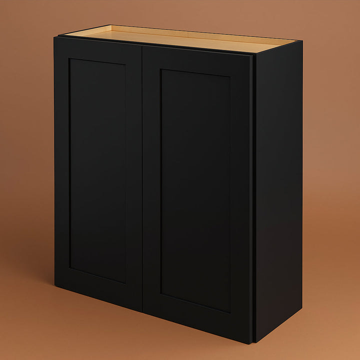 Hampton Bay Avondale 36 in. Shaker Wall Kitchen Cabinet in Raven Black