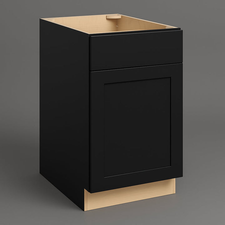 Hampton Bay Avondale Raven Black Shaker Base Kitchen Cabinet - 21 in. W x 24 in. D x 34.5 in. H