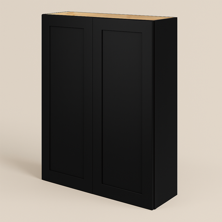 Hampton Bay Avondale 36 in. Shaker Wall Kitchen Cabinet in Raven Black