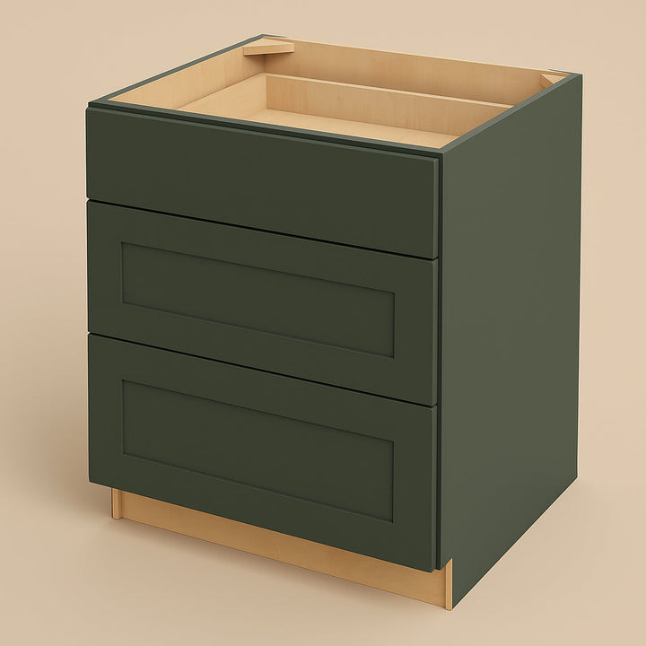 Hampton Bay Avondale 30-inch Shaker Drawer Base Cabinet in Fern Green