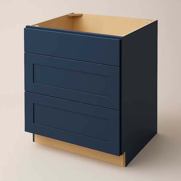 Hampton Bay Avondale Ink Blue Shaker Drawer Base Cabinet, 30 in. W x 24 in. D x 34.5 in. H