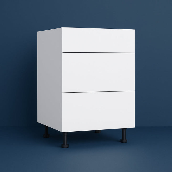 Cambridge Radiance White Gloss Slab Drawer Base Kitchen Cabinet