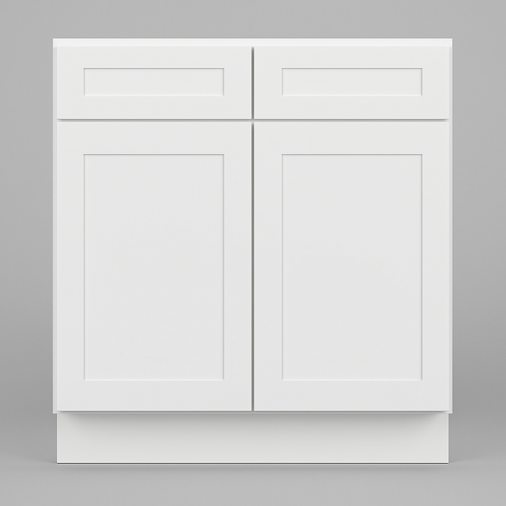HOMEIBRO Shaker Dove Plywood Base Kitchen Cabinet with 2 Drawers and 2 Doors