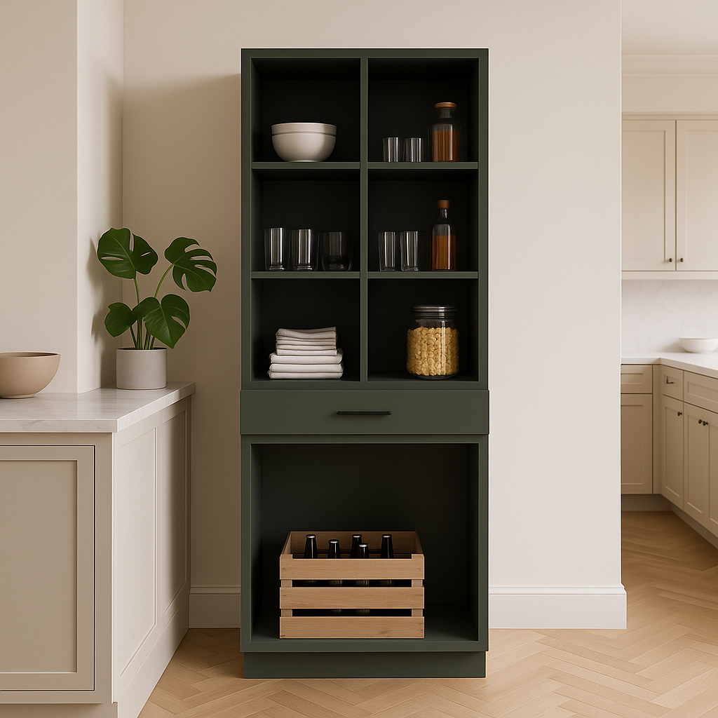 Hampton Bay Avondale 36" Fern Green Shaker Pantry Cabinet
