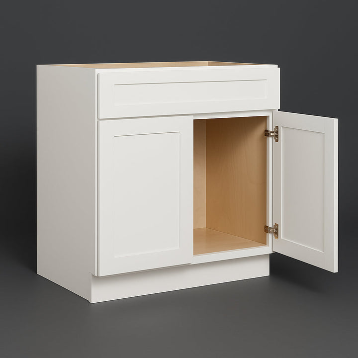 Bremen Cabinetry Shaker Sink Base Cabinet, Ready to Assemble, White