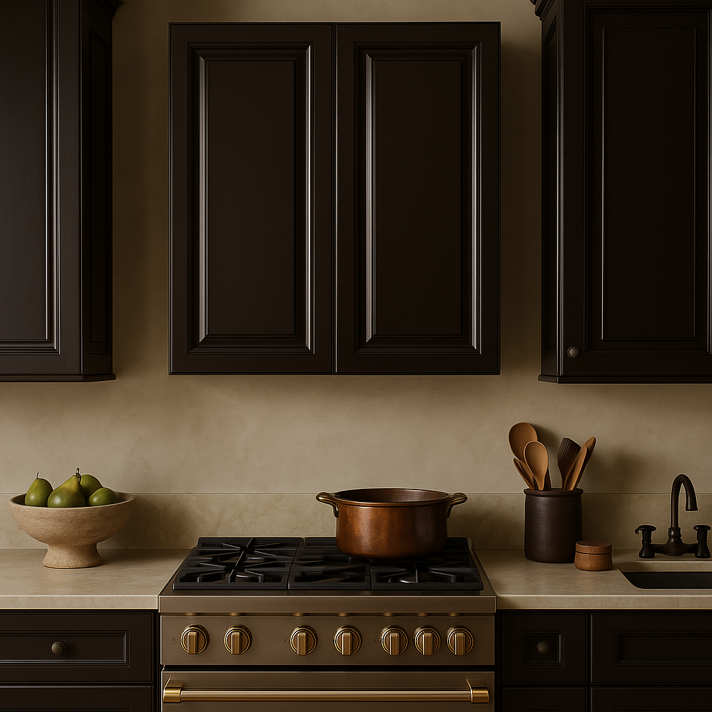 LIFEART CABINETRY Newport Ready to Assemble 36x36x12 in. Wall Cabinet with 2 Shelves in Dark Brown