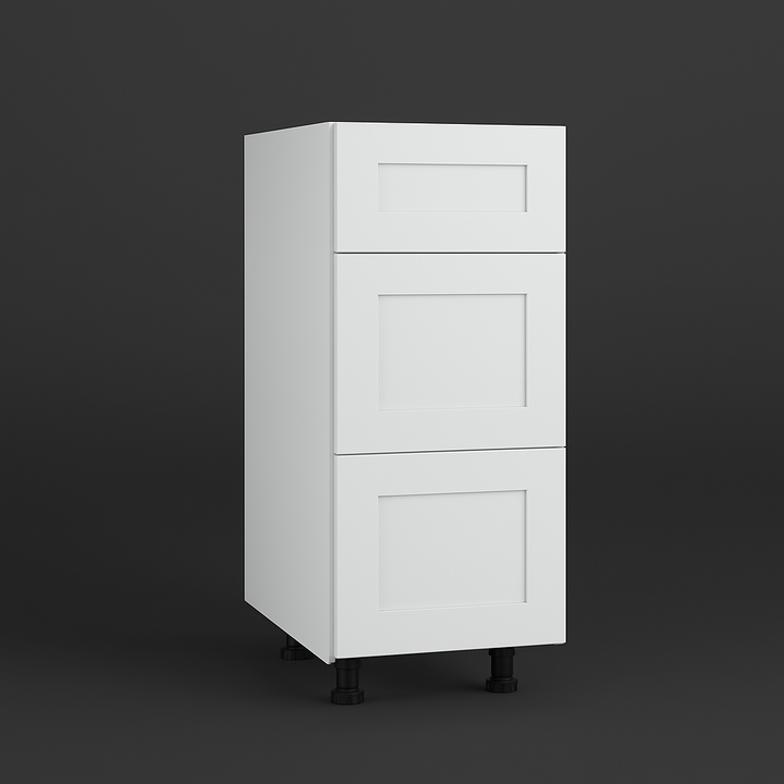 Cambridge Everest 30 in. Shaker Drawer Base Kitchen Cabinet in White