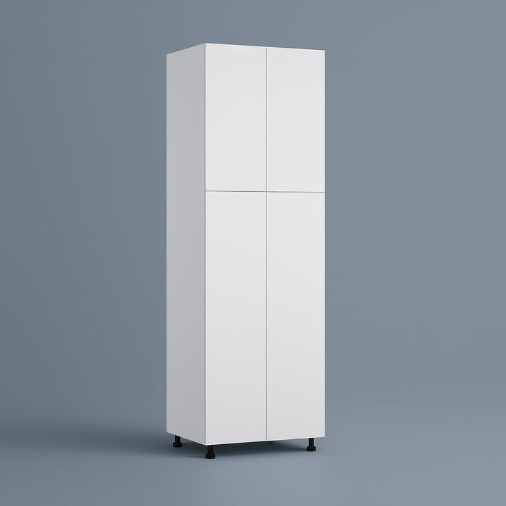 Cambridge Radiance Ready-to-Assemble Slab Pantry Kitchen Cabinet in White Gloss